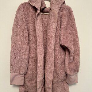 Pink Sherpa jacket 90 degree by reflex